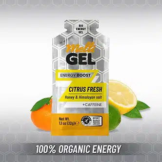 MelliGEL Citrus Fresh + Caffeine Organic Energy Gel